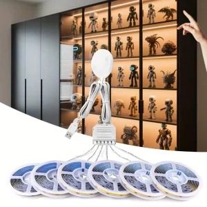 Pametna COB LED Traka sa Touch Senzorom – Dimmable, 12V, Plug & Play (Komplet)